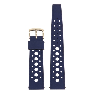 StrapsCo Retro Rubber Rally Watch Band Strap for Samsung Galaxy Watch 3 - 20mm - For 41mm Galaxy Watch3 - Blue
