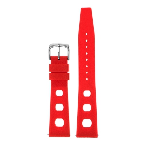 StrapsCo Vintage Style Rubber Rally Watch Band Strap for Samsung Galaxy Watch 3 - 22mm - For 45mm Galaxy Watch3 - Red