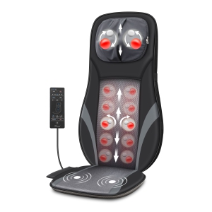 Snailax Shiatsu Massagers Neck and Back -Back Massagers with Heat,Kneading Massage Chair Pad with Adjustable Intensity, Electric Massager for Back Neck Should Pain
