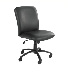 Scranton & Co Big and Tall High Back Task Office Chair in Black Vinyl