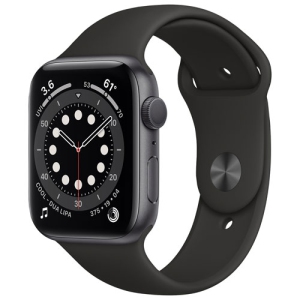 Apple Watch Series 6 (GPS) 44mm Space Grey Aluminum Case with Black Sport Band - Open Box