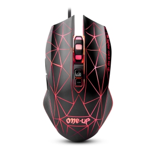 ONE-UP® G5 E-sports Ergonomics Optical Wired USB Contector Gaming Black Mouse With Avago 3050 Sensor