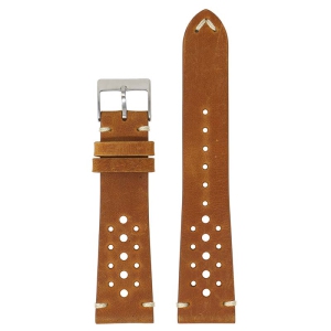 DASSARI Rally Watch Band Strap with Road Worn Finish for Fitbit Charge 4 & Charge 3 - Peanut Butter