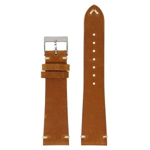 DASSARI Distressed Leather Watch Band Strap for Fitbit Charge 4 & Charge 3 - Peanut Butter