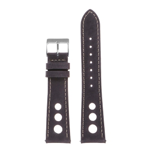 DASSARI Carrera Distressed Leather GT Rally Watch Band Strap for Fitbit Charge 4 & Charge 3 - Blue