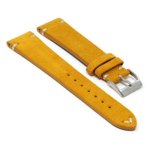 StrapsCo Suede Watch Band Strap (Short, Standard, Long) for Fitbit Charge 4 & Charge 3 - Standard - Orange & Ivory