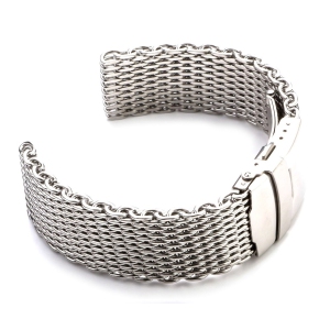 StrapsCo Shark Mesh Band (Short, Standard, Long) for Fitbit Charge 4 & Charge 3 - Long - Silver