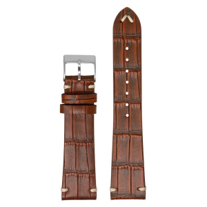 DASSARI Vintage Alligator Watch Band Strap for Fitbit Charge 4 & Charge 3 - Tan