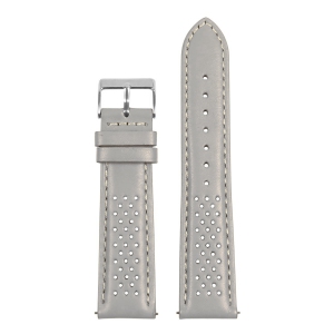 StrapsCo Perforated Rally Watch Band Strap for Fitbit Charge 4 & Charge 3 - Grey & White