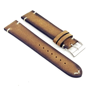 DASSARI Patina Distressed Italian Leather Watch Band Strap for Fitbit Charge 4 & Charge 3 - Tan