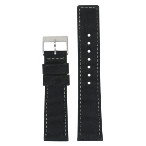 DASSARI Nylon Watch Band Strap for Fitbit Charge 4 & Charge 3 - Black & Grey