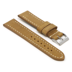 StrapsCo Vintage Leather Watch Band Strap (Short, Standard, Long) for Fitbit Charge 4 & Charge 3 - Short - Dark Sand