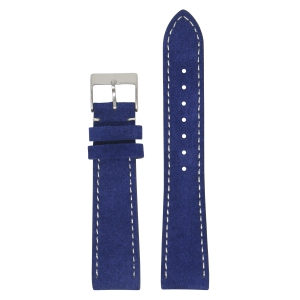 StrapsCo Classic Suede Watch Band Strap (Short, Standard, Long) for Fitbit Charge 4 & Charge 3 - Standard - Blue