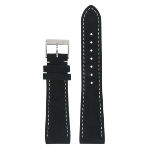 StrapsCo Classic Suede Watch Band Strap (Short, Standard, Long) for Fitbit Charge 4 & Charge 3 - Standard - Black