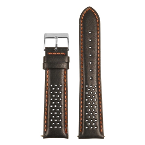StrapsCo Perforated Rally Watch Band Strap for Fitbit Charge 4 & Charge 3 - Black & Orange