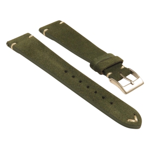StrapsCo Suede Watch Band Strap (Short, Standard, Long) for Fitbit Charge 4 & Charge 3 - Long - Green