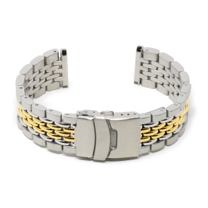 StrapsCo Beads of Rice Bracelet for Fitbit Charge 4 & Charge 3 - Two Tone