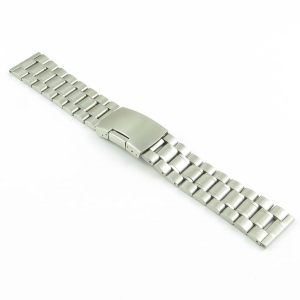 StrapsCo Stainless Steel Oyster Watch Band Strap for Fitbit Charge 4 & Charge 3 - Silver