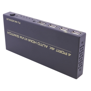 HDMI KVM Switch 4 Port Auto Hotkey USB 2.0 With 4 Set Cable Remote Control - axGear