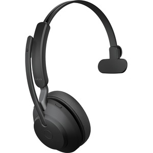 Jabra Evolve2 65 On-Ear Sound Isolating Bluetooth Monaural Headphone with Mic (26599-899-899) - Black