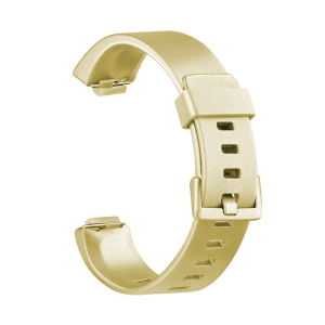 StrapsCo Women's TPU Rubber Watch Band Strap for Fitbit Inspire & Inspire HR - Short-Medium - Yellow Gold