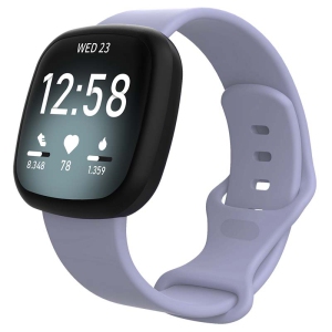 StrapsCo Silicone Rubber Infinity Watch Band Strap for Fitbit Versa 3 - Medium-Long - Pale Blue