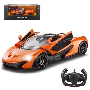 Rastar 1:14 R/C McLaren P1 Auto Doors (open door by controller) Remote Control Car for Kids (Orange)