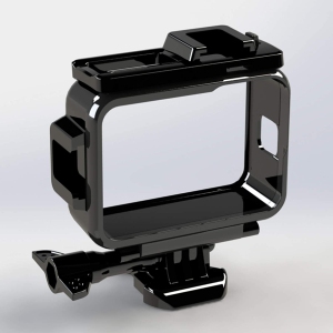 Case for GoPro Hero 9 Frame Housing with Cold Shoe Mount, Protective Shell Cage Mount Accessories for Go Pro Hero 9 Action Cameras (Black)