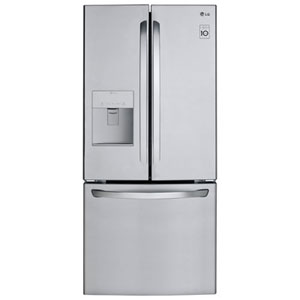 LG 30" 21.8 Cu. Ft. French Door Refrigerator (LRFWS2200S) - Stainless - Open Box - Perfect Condition