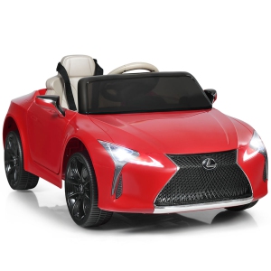Gymax 12V Licensed Lexus LC500 Kids Ride On Car w/ MP3 Remote Control Black/Red/White