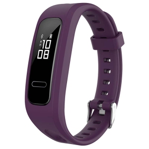 StrapsCo Silicone Rubber Watch Band Strap for Huawei Honor Band 4 Running Edition / 4e / 3e - Purple