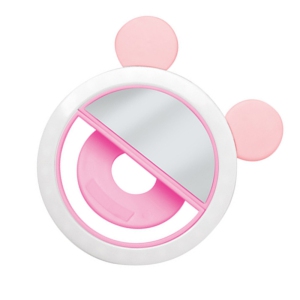 Selfie Ring Led Circle Clip-on Fill Light Portable Makeup Mirrors (Pink Only) - axGear