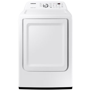 Samsung 7.2 Cu. Ft. Electric Dryer with Moisture Sensing, 8 Drying Cycles & Quick Dry (DVE45T3200W) - White