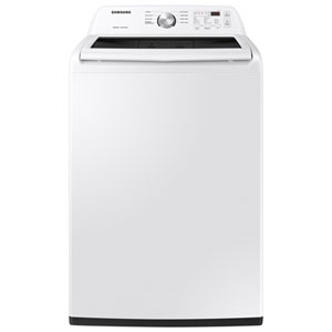 Samsung 5.2 Cu. Ft. (IEC) Top Load Impeller Washer with Sanitize Cycle, Turbo/Speed Wash, and Wi-Fi (WA45T3200AW) - White