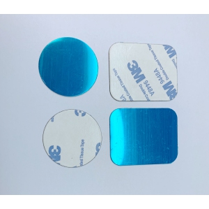 TopSave Mount Metal Plate with Adhesive for Magnetic Car Mount -X4 Pack 2 Rectangle [44mm*35mm] and 2 Round [35mm]