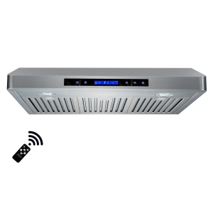 ROXON 860 CFM Slim Range Hood Stainless Steel Kitchen Exhaust Fan Under Cabinet Style with REMOTE (RXN-U12BS-30)