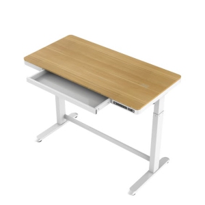 KOBLE JUNO motorized Smart Desk with Qi Wireless Charging for the SMART HOME OFFICE featured in Oak/White