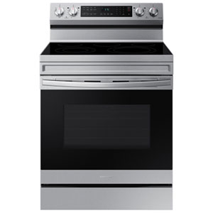 Samsung 30" 6.3 Cu. Ft. Smart Fan Convection Electric Air Fry Range (NE63A6511SS) - Stainless