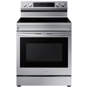 Samsung 30" 6.3 Cu. Ft. Smart True Convection Electric Range with Air Fry (NE63A6711SS) - Stainless