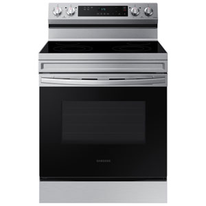 Samsung 30" 6.3 Cu. Ft. Smart Freestanding Electric Range (NE63A6111SS) - Stainless Steel