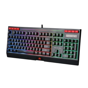 Marvo Pro - Wired Membrane Gaming Keyboard with 112 Keys and Backlight, Black
