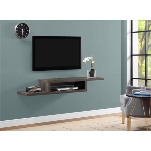Beaumont Lane 60" Asymmetrical Wall Mounted Media Console in Gray