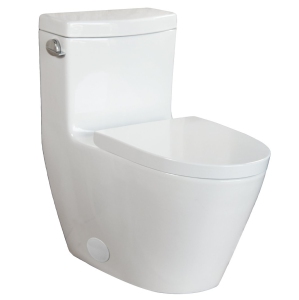 Agua Canada - TOTEM - High Efficiency One Piece White Toilet - CSA, CUPC & Watersense Certification.