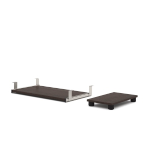 Embassy Keyboard Tray and CPU Stand - Dark Chocolate
