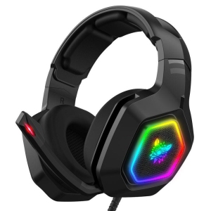 ONIKUMA K10 RGB Gaming Headset for PC, PS5, PS4, Xbox one, Laptop, Gaming Headphone with Microphone & Surround Sound, RGB LED Light (Adapter Not Included)