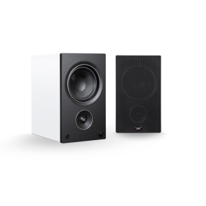 Alpha AM5 Powered Bookshelf Speakers - Pair (White)