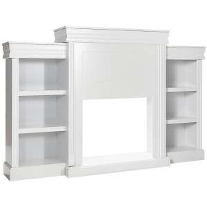 Costway 70'' Fireplace TV Stand Modern Media Entertainment Center Bookcase