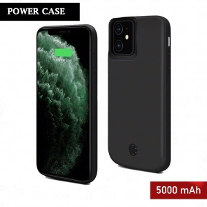 Rechargeable External Battery Charger Portable Power Bank Case for iPhone 12 / 12 Pro (6.1"), 5000mAh, Black