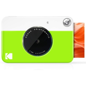 KODAK Printomatic Full-Color Instant Print Camera, 5MP, ZINK 2x3" Sticky Paper, Green