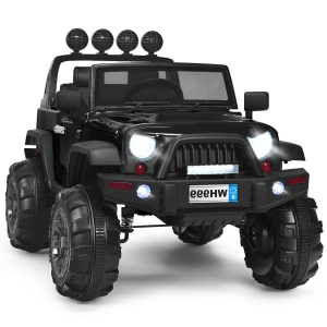 Gymax Electric Kids Ride On 12V Truck Car w/ MP3 Remote Control Black/Pink/Red/White